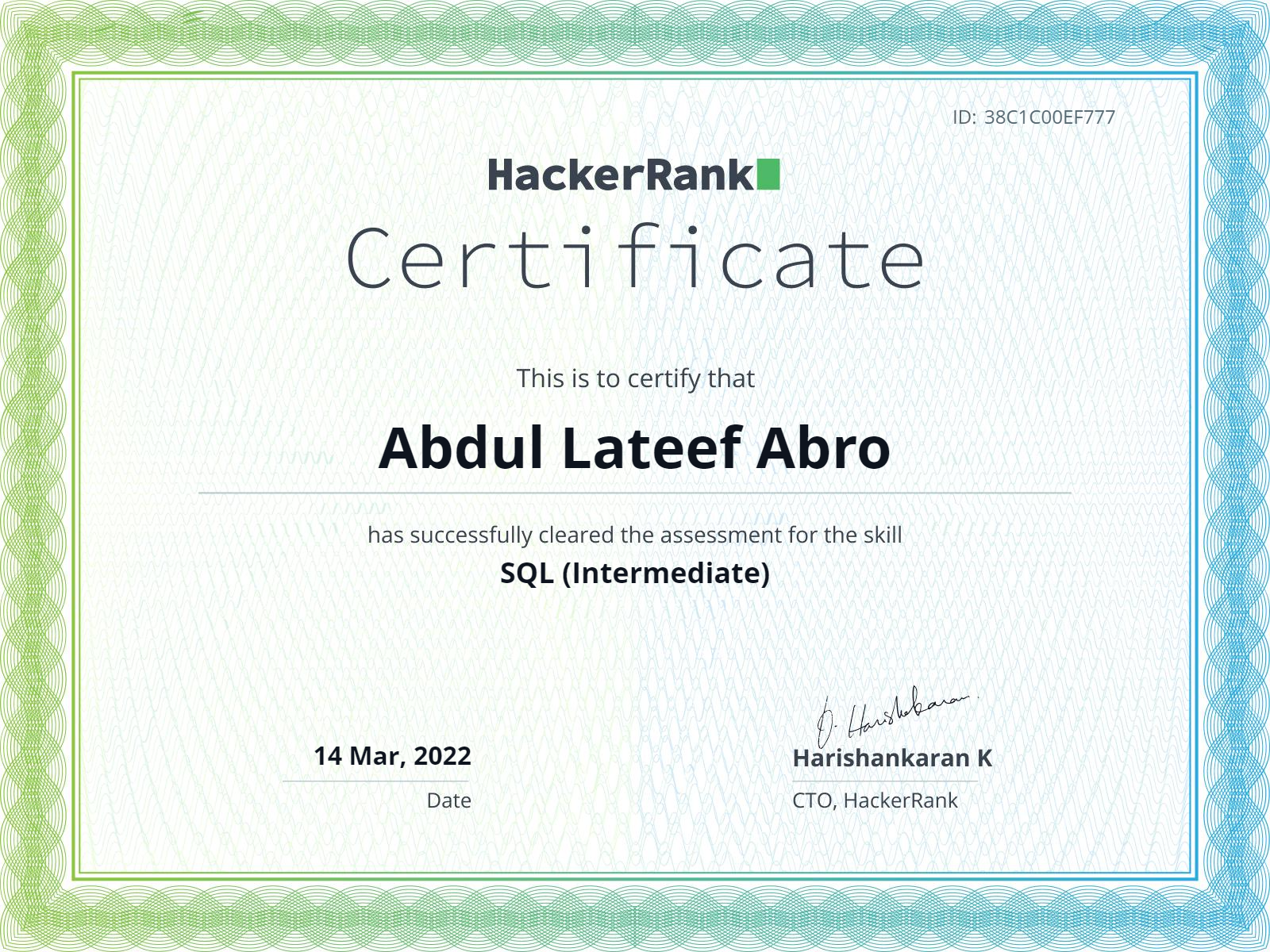 hackerrank SQL intermediate